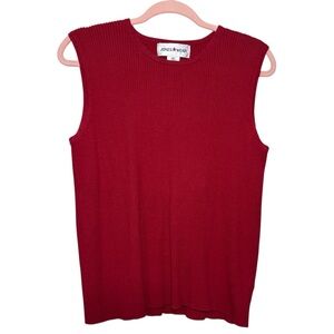 Vintage Jones Wear Red Sweater Vest XL 100% Cotton
